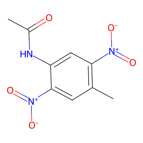 N-(4-methyl-2,5-dinitrophenyl)acetamide structure