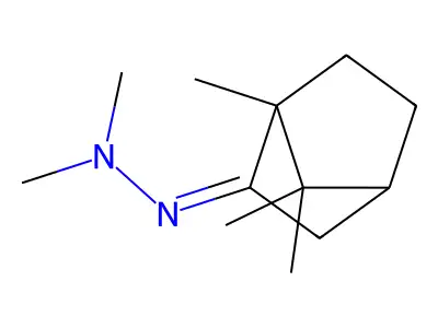 1,1-Dimethyl-2-{1,7,7-trimethylbicyclo[2.2.1]heptan-2-ylidene}hydrazine structure