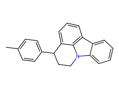 5,6-Dihydro-4-(4-methylphenyl)-4H-pyrido[3,2,1-jk]carbazole structure