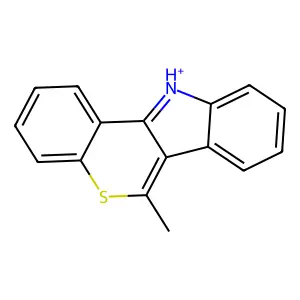 6-methyl-11H-thiochromeno[4,3-b]indol-5-ium structure