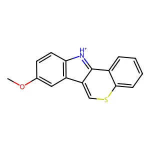 11H-[1]Benzothiopyrano[4,3-b]indol-5-ium, 8-methoxy-, perchlorate structure
