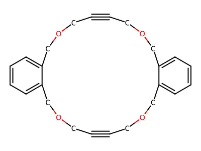3,8,17,22-Tetraoxatricyclo[22.4.0.010,15]octacosa-1(28),10,12,14,24,26-hexaen-5,19-diyne structure