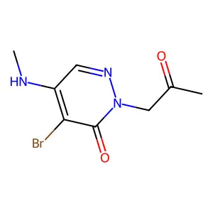 4-bromo-5-(methylamino)-2-(2-oxopropyl)-3(2H)-pyridazinone structure