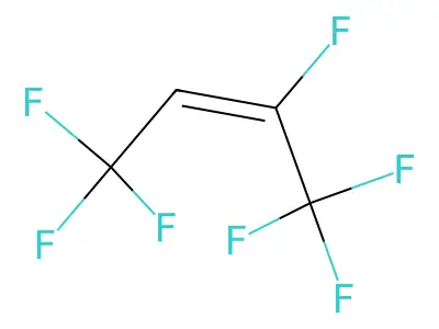 1,1,1,2,4,4,4-Heptafluorobut-2-ene structure