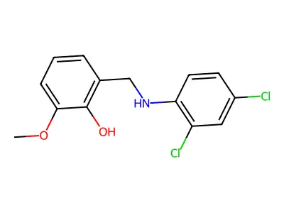 2-{[(2,4-Dichlorophenyl)amino]methyl}-6-methoxyphenol structure
