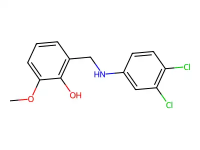 2-{[(3,4-Dichlorophenyl)amino]methyl}-6-methoxyphenol structure