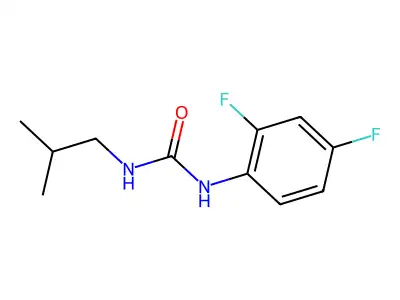 1-(2,4-Difluorophenyl)-3-(2-methylpropyl)urea structure
