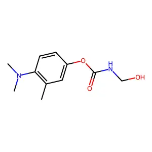 Carbamic acid, (hydroxymethyl)-, 4-(dimethylamino)-m-tolyl ester structure