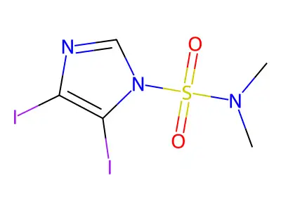4,5-Diiodo-N,N-dimethyl-1H-imidazole-1-sulfonamide structure
