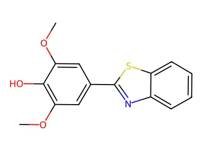 Phenol, 4-(2-benzothiazolyl)-2,6-dimethoxy- structure