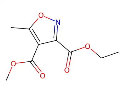 3,4-Isoxazoledicarboxylic acid, 5-methyl-, 3-ethyl 4-methyl ester structure