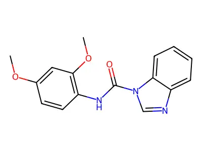 1-(N-(2,4-Dimethoxyphenyl)carbamoyl)benzimidazole structure