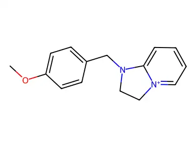 1-(4-Methoxybenzyl)-2,3-dihydro-imidazo[1,2-A]pyridin-1-ium structure