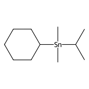 Cyclohexyl-dimethyl-propan-2-ylstannane structure
