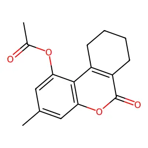 (3-Methyl-6-oxo-7,8,9,10-tetrahydrobenzo[c]chromen-1-yl) acetate structure