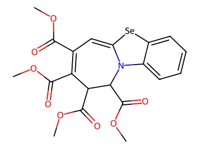 tetramethyl 9,10-dihydroazepino[2,1-b][1,3]benzoselenazole-7,8,9,10-tetracarboxylate structure