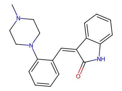 3-[2-(4-Methylpiperazin-1-yl)-benzylidene]-1,3-dihydro-indol-2-one structure