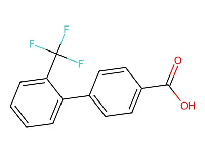 2'-Trifluoromethyl (1,1'-biphenyl)-4-carboxylic acid structure