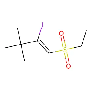 1-(Ethylsulfonyl)-2-iodo-3,3-dimethyl-1-butene structure