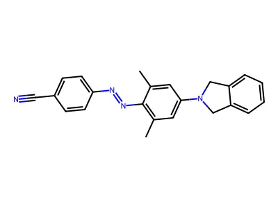 4-(2,6-Dimethyl-4-(2-isoindolinyl)phenylazo)benzonitrile structure