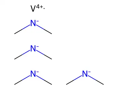 Tetrakis(dimethylamino)vanadium structure