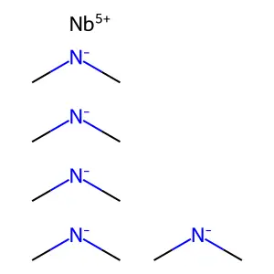 Pentakis(dimethylamino)niobium(V) structure