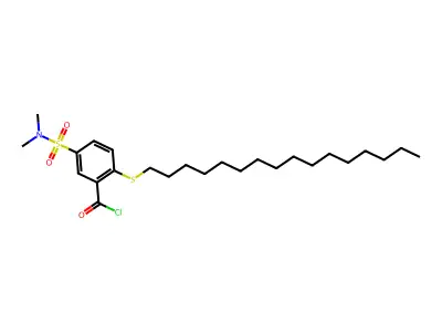 5-(Dimethylsulfamoyl)-2-(hexadecylthio)benzoyl chloride structure