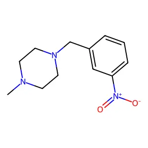 1-Methyl-4-(3-nitrobenzyl)piperazine structure