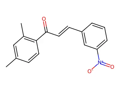 1-(2,4-Dimethylphenyl)-3-(3-nitrophenyl)prop-2-en-1-one structure