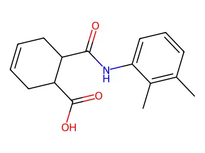 6-[(2,3-Dimethylphenyl)carbamoyl]cyclohex-3-ene-1-carboxylic acid structure