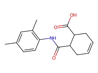 6-[(2,4-Dimethylphenyl)carbamoyl]cyclohex-3-ene-1-carboxylic acid structure