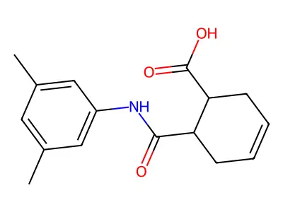 6-[(3,5-Dimethylphenyl)carbamoyl]cyclohex-3-ene-1-carboxylic acid structure