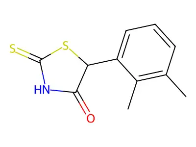 5-(2,3-Dimethylphenyl)-2-sulfanylidene-1,3-thiazolidin-4-one structure