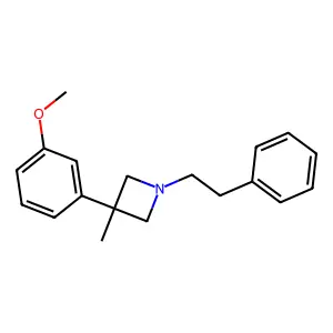 Azetidine, 3-(m-methoxyphenyl)-3-methyl-1-phenethyl- structure