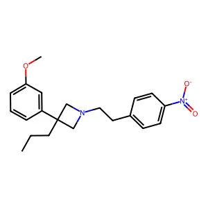Azetidine, 3-(m-methoxyphenyl)-1-(p-nitrophenethyl)-3-propyl- structure