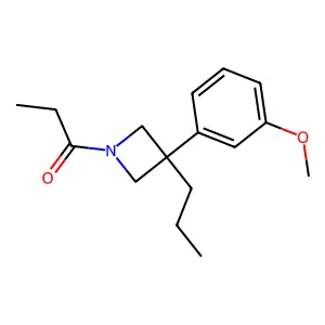 Azetidine, 3-(m-methoxyphenyl)-1-propionyl-3-propyl- structure