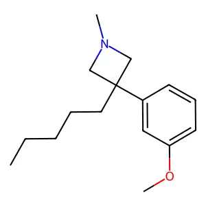 Azetidine, 3-(m-methoxyphenyl)-1-methyl-3-pentyl- structure