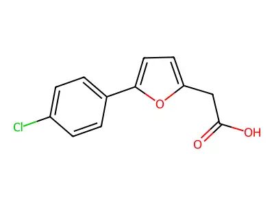5-(4-Chlorophenyl)-2-furanacetic acid structure