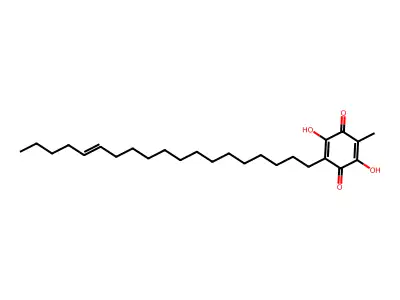 2,5-Dihydroxy-3-methyl-6-nonadec-14-enylcyclohexa-2,5-diene-1,4-dione structure