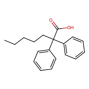 2,2-Diphenylheptanoic acid structure