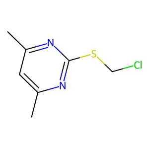 2-[(Chloromethyl)sulfanyl]-4,6-dimethylpyrimidine structure
