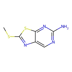 Thiazolo[5,4-d]pyrimidine, 5-amino-2-(methylthio)- structure
