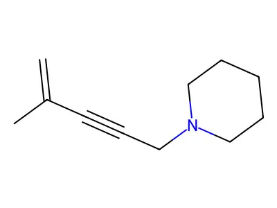 1-(4-Methylpent-4-en-2-yn-1-yl)piperidine structure