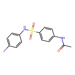 N-[4-[(4-iodophenyl)sulfamoyl]phenyl]acetamide structure