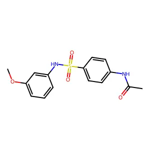 N-(4-{[(3-methoxyphenyl)amino]sulfonyl}phenyl)acetamide structure