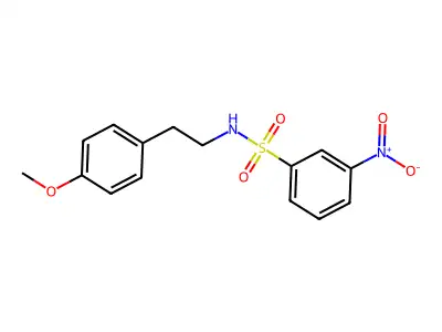N-[2-(4-methoxyphenyl)ethyl]-3-nitrobenzenesulfonamide structure