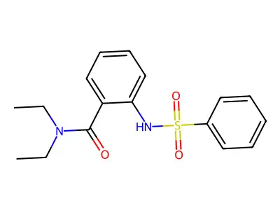 Benzamide, N,N-diethyl-2-[(phenylsulfonyl)amino]- structure