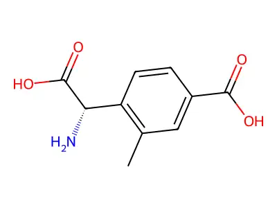4-[Amino(carboxy)methyl]-3-methylbenzoic acid structure