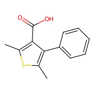 2,5-Dimethyl-4-phenyl-3-thiophenecarboxylic acid structure