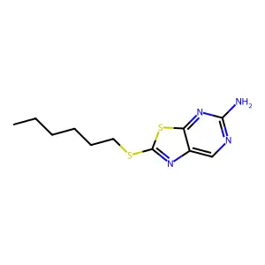 5-Amino-2-(hexylthio)thiazolo[5,4-d]pyrimidine structure